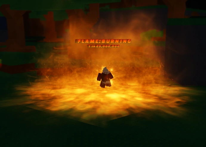 Flame Burning aura on player